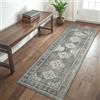 GENIMO - Tappeto Vintage 80x150cm - Antiscivolo, Lavabile, Con Pelo Corto - Per Camera da Letto, Sala - Grigio Scuro