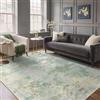 GENIMO Tappeto Moderno Astratto in Tonalità - 160x230 cm, Pelo Corto 4-5mm, Lavabile in Lavatrice, Antiscivolo, Per Soggiorno, Camera da Letto o Ufficio, Design Elegante-Verde