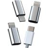 WASRUYI Adattatore di ricarica USB C femmina a Lightning maschio (confezione da 3) per iPhone 14 13 Pro Max per Apple adattatore tipo C cavo di alimentazione caricatore convertitore connettore porta di