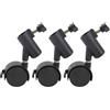 ChuyTrading 3 ruote per supporto luce con freno, rotelle girevoli silenziose da 16 mm a 360°, ruote di scorrimento facili da installare per treppiedi, ideali per streaming live e fotografia,
