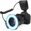 HaloVerde Torcia LED Anulare Portatile, 48 LED con Filtri Colorati e Anelli Adattatori per/Pentax /