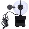 NBVGHPSRW Videocamera per computer 2K, webcam USB 2.0 con microfono integrato per riduzione del rumore, luce di riempimento regolabile e messa a fuoco automatica per streaming, apprendimento online