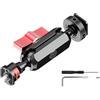 OSNIYAW Testa snodata adattatore connettore per supporto a gabbia per fotocamera, accessori per illuminazione video, supporto di miscelazione in alluminio