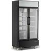Ristoattrezzature Modello: 114700140623169,Frigo vetrina bibite verticale refrigerata 2 ante in vetro nera +0 +10 °C 600 lt 100x59x197h cm