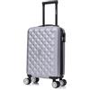 CELIMS - Valigia Bagaglio a Mano| Valigia da Viaggio con Ruote Girevoli| Valigia 10 kg | Valigia Piccola | Trolley Piccolo | Approvato EasyJet, Ideale per Bambini e Adulti - Argento