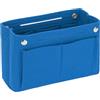QUARKZMAN Inseritore Organizzatore Per Borse, Portatile Borse Organizzatrici In Feltro Con Chiusura A Pressione E Scomparti Multipli Interno Per Borse A Cupola, (17 x 10 x 15 cm, Blu Mare)