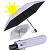 iX-brella Mini ombrello solare con accensione automatica con protezione UV e calore, Lavender-black - Protezione dai raggi UV e dal calore, 92 cm, Ombrello tascabile automatico