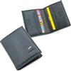 JAGUAR Porta Carte di Credito Uomo in Pelle con Protezione RFID e Logo Distintivo, Portacarte Uomo Portadocumenti Leggero e Comodo, Idea Regalo per Compleanno, Occasioni Speciali (Blu)