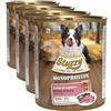 Stuzzy, Cibo Umido per Cani Adulti al Gusto Maiale Fresco, Preparato Monoproteico in Patè - Totale 4,8Kg (6 Lattine da 800G) (Confezione da 4)