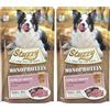 Stuzzy, Monoprotein Grain & Gluten Free, Cibo Umido per Cani Adulti al Gusto Prosciutto Preparato in Patè - Totale 1,8Kg (12 Buste da 150G) (Confezione da 2)