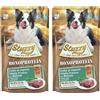 Stuzzy, Monoprotein Grain & Gluten Free, Cibo Umido per Cani Adulti al Gusto Vitello con Bietole Fresco Preparato in Patè - Totale 1,8Kg (12 Buste da 150G) (Confezione da 2)