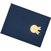Happyyami Porta Certificato Custodia Compatta e Comoda Lavorazione Dettagliata in Carta Navy per Archiviare Documenti e Certificati a Casa in Ufficio