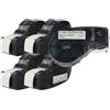 vhbw 5x Cassetta nastro sostituisce Brady M21-750-595-WT per etichettatrice 6,4m x 19,05 mm nero su bianco, vinile
