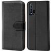 Verco custodia per Honor 20 Pro, Case per Honor 20 Pro Cover PU Pelle Portafoglio Protettiva, Nero