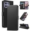 Yunubeyii Cover Libro per Motorola Moto G86 - [Blocco RFID] Luxury PU Leather Portafoglio Card Holder Magnetic Phone Custodia con Kickstand, Cover Protettiva Antiurto, Nero