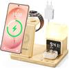 Augnner Stazione di ricarica 3 in 1 per Samsung [luce notturna], stazione di ricarica induttiva per Samsung S26/S25/S24/S23/ZFlip/Fold, caricatore wireless per Samsung Galaxy Watch Ultra/8/7/6/5/4/Galaxy Buds