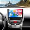 GOHHDL Android 15, 4G+128G GOHHDL Autoradio per Peugeot 107 / Citroen C1 / Toyota Aygo 2004-2014 con Carplay Android Auto, Touch Stereo da 10 Pollici con GPS Navi WiFi GPS SWC FM RDS EQ Retrocamera&Mic