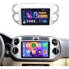 Fuluku 4+64G Android Autoradio per VW Tiguan 2006-2016 Wireless Carplay Android Auto, 9'' IPS Touch Screen Radio Bluetooth 5.0/GPS/Telecamera posteriore/FM/WiFi/SWC Stereo Auto per Volkswagen Tiguan