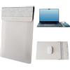 JENOSSCOM Jenoss - Custodia per laptop 4 in 1 con ricarica wireless da 13-14, tappetino di ricarica da tavolo per laptop, custodia multiuso con mouse, custodia da viaggio, tappetino di ricarica per telefono e