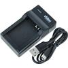 vhbw caricatore USB-C compatibile con Canon PowerShot SX50 HS, SX40 HS, SX60 HS, G1 X, G15 camera + cavo USB-C + LED
