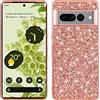 BLOTECH Cover Brillantini per Google pixel 7A Backcover Glitter Ultra Sottile Bling Custodia in Silicone Morbido TPU Shockproof Coperture Bumper Gel Soft Custodia Lucciante Google pixel 7A,Rose God