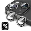 Kucheed Proteggi Obiettivo Della Fotocamera Compatibile con per iPhone 15/15 Plus, Proteggi Schermo per Fotocamera in Vetro Temperato HD, Anelli Singoli in Metallo con Allineamento Automatico
