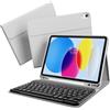 GKABXY Custodia con tastiera per iPad A16 11 generazione 2025/10 generazione 2022 (11/10.9 pollici), custodia flessibile in TPU con portapenne, layout QWERTZ, tastiera magnetica rimovibile, colore