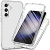 XINNI Cover per Samsung Galaxy A36, Protezione Schermo Integrata 360 Gradi Antiurto Custodia, Rugged Doppia Faccia Bumper Trasparente Full Guscio Fronte Retro Case, Cristallo