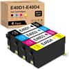 Yongairuink Riciclato T40 T40D Multipack per EPSC-T2100 SC-T3100 SC-T3100M MFP SC-T3100N SC-T5100 SC-T5100M SC-T5100N (4 pezzi, 1BK 1C 1M 1Y)