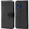 Verco custodia per Honor 20 Lite, Case per Honor 20 Lite Cover PU Pelle Portafoglio Protettiva, Nero