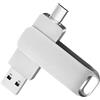 Ehaosea Elegante Guida in Metallo di Tipo C 128 GB, unità Flash USB Impermeabile, Ideale per Regali Aziendali
