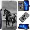 BOLELAW Custodia per Huawei P20 Pro, in pelle PU, resistente agli urti, con chiusura magnetica, funzione di supporto e 2 scomparti per carte, cavallo nero