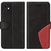 KKEIKO Cover Compatibile con iPhone 12 Mini, Custodia in PU Pelle per iPhone 12 Mini, Portafoglio Cover a Libro con Slot per Carte, Nero