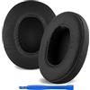 Linkidea Cuscinetti auricolari di ricambio Linkidea per cuffie Skullcandy Crusher Wireless/Crusher EVO/Crusher ANC, Hesh 3/EVO/ANC, Venue ANC, cuscinetti auricolari (pelle proteica/nero)