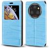 Shantime Custodia Flip in Pelle PU con Finestra Visibile e Chiusura Magnetica Invisibile Compatibile con Oukitel WP39 Pro 5G, Protezione Totale (Azzurro chiaro)