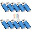 Yaxiny 10 chiavette USB da 4 GB 2.0 USB Flash Drive Memory Stick USB Flash Drive 10 Pack USB Drive 4 GB blu
