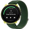 GIOPUEY Cinturini Compatibile con Suunto Run, Nylon Traspirante Sport Loop Cinturino in Morbido Nylon Intrecciato Strap Band - Darkgreen