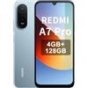 XIAOMI Smartphone Redmi A7 Pro, 4+128 GB, 17,5 cm (6,9), 120 Hz, HyperOS 3, 6000 mAh, Dual SIM, blu nebbia