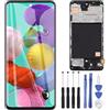 ZOETEC Schermo OLED A51 di ricambio per Samsung Galaxy A51 SM-A515 4G 6,5 pollici LCD Screen Digitizer Assemblea completa con telaio, supporto per impronte digitali, set di strumenti di riparazione
