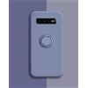 Alihtte Cover per Samsung Galaxy S10,Cover magnetica con anello rotante a 360 ° sottile antiurto in silicone con piastra metallica, magnete supporto per auto custodia Bumper, grigio