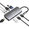 MOKiN Hub USB C, MacBook Adattatore, Hub USB C Multiport a HDMI, 3USB 3.0, SD/Micro SD, Gigabit Ethernet, USB C Date Port, USB C 100W Power Pass Attraverso la Porta Dati USB C.