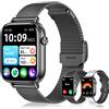 HXQHSTBG Smartwatch Uomo, 1.83 HD Fitness Orologio Smartwatch con Contapassi/Chiamate Bluetoothr/Cardiofrequenzimetro/Pressione/SpO₂/Sonno, 120+ Modalità Sportive Whatsapp per Android&iOS, Nero/Regalo