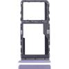 Generico Ricambio Compatibile con TCL 40 SE T610K T610K2 Carrello Vassoio Alloggio SUPPORTO adattatore SLOT PORTA CARD carrello per SCHEDA SIM + vano Memoria Micro Sd (Viola)