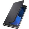 Samsung EF-WJ710PBEGWW Flip Wallet per Galaxy J7 2016, Nero