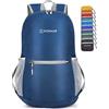ZOMAKE Zaino Pieghevole Ultraleggero, Zainetto Leggero Ripiegabile da Viaggio 20L, Backpack Richiudibile Tascabile Salvaspazio Trekking Piccolo per Uomo Donna (Blu Navy)