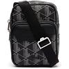 Lacoste NH4409LX, Borsa a Mano Uomo, Monogram Nero Grigio, Taglia Unica EU, Monogram Nero Grigio, Taglia unica