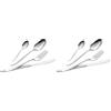 Lagostina Ambra, Set Posate per 6 Persone con 6 Forchette Tavola, 6 Coltelli Bistecca, 6 Cucchiai Tavola, 6 Cucchiaini Caffè, Set Posate in Acciaio Inox 18/10 con Finitura Lucida a Specchio