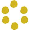 INNSPIRO Confezione da 50 pompon in polipropilene giallo da 25 mm. Ideale per lavori artigianali con bambini, decorazioni e attività creative