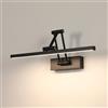 Goeco Luce Specchio Led 40cm, 9W Bianco Neutra 4000K Lampada Armadio Girevole, IP20 Lampada da Specchio, Nero