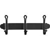 WENKO Regleta 3 ganchos Nostalgia Trio, Negro, Acciaio Inox, Nero, taglia unica